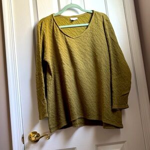 JJill cotton large textured tunic top.